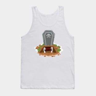 Halloween with grave illustration Tank Top